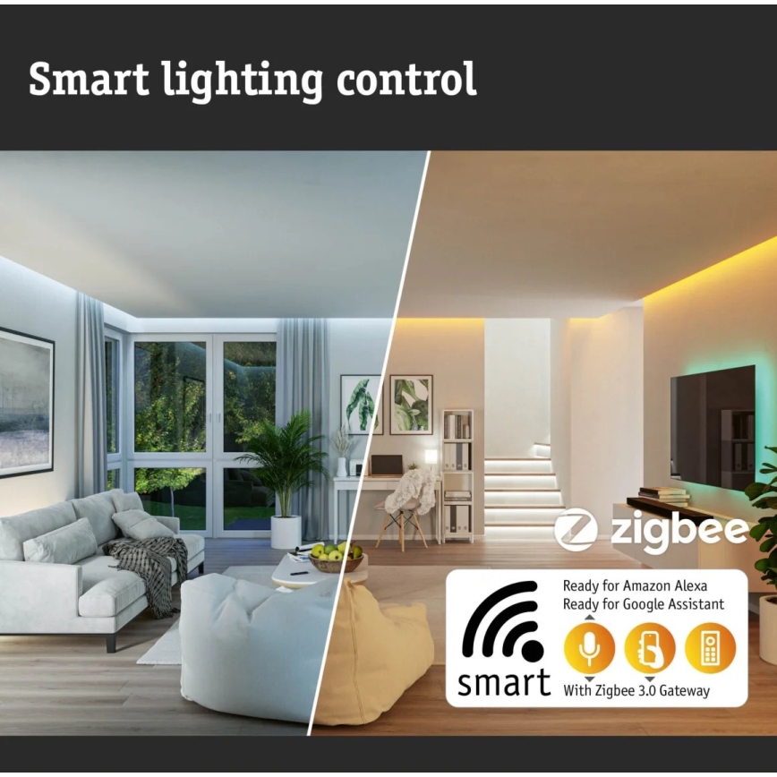 Paulmann 79897 - LED RGBW/22W Plafonnier à intensité variable SMART VELORA 230V