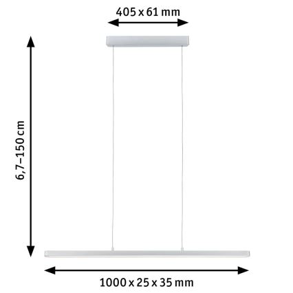 Paulmann 79902 - LED/43W Dimbare kroonluchter aan snoer SMART LENTO 230V 2700-6000K