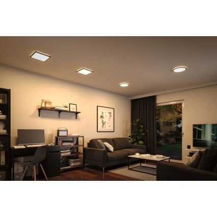 Paulmann 79921 - LED/16W Dimbaar paneel ATRIA 230V 3000K 29,3x29,3 cm zwart