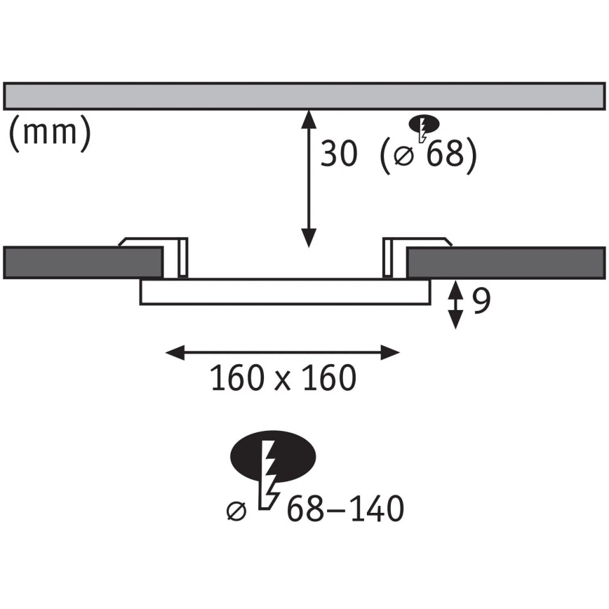 Paulmann 79948 - LED/12W IP44 Dimbare badkamer-inbouwspot VARIFIT 230V