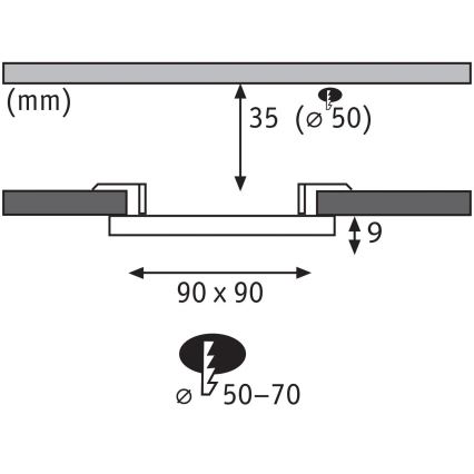 Paulmann 79953 - LED/6W IP44 Dimbare inbouwspot voor badkamer VARIFIT 230V