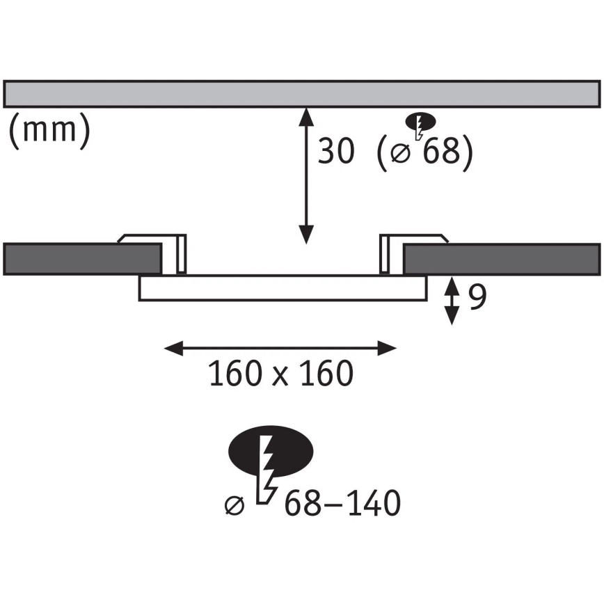 Paulmann 79954 - LED/12W IP44 Dimbare badkamer-inbouwspot VARIFIT 230V