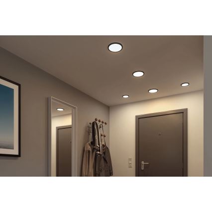Paulmann 79965 - LED/13W IP44 Dimbaar badkamer-inbouwspot AREO 230V Ø 17,5 cm zwart