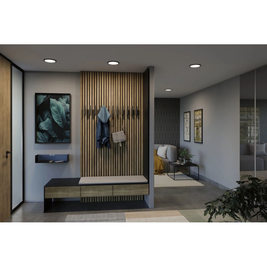 Paulmann 79965 - LED/13W IP44 Dimbaar badkamer-inbouwspot AREO 230V Ø 17,5 cm zwart