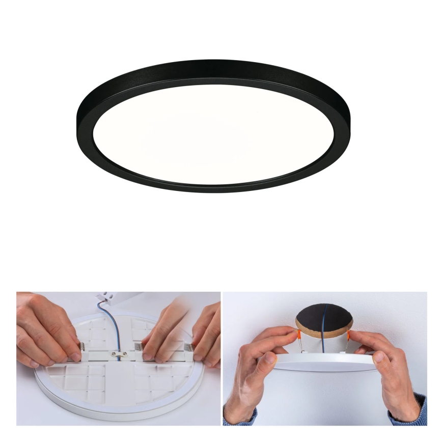 Paulmann 79965 - LED/13W IP44 Dimbaar badkamer-inbouwspot AREO 230V Ø 17,5 cm zwart