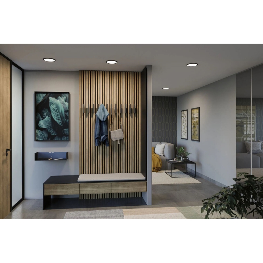 Paulmann 79965 - LED/13W IP44 dimmable plafonnier encastré pour salle de bains AREO 230V Ø 17,5 cm noir