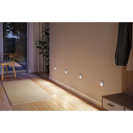 Paulmann 80000 - LED/1W Traplamp TSARO 230V Follow/mat chroom