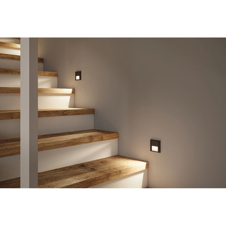 Paulmann 80001 - LED/1W Traplamp TSARO 230V Follow/zwart