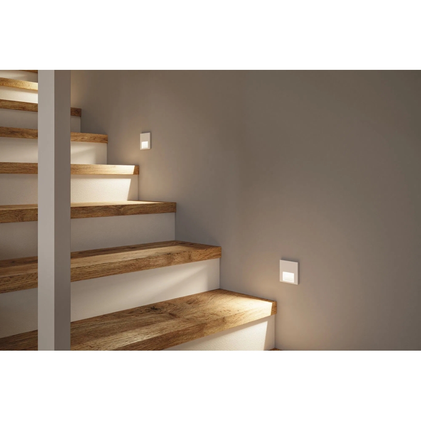 Paulmann 80002 - LED/1W Trapverlichting met sensor TSARO 230V Lood/wit