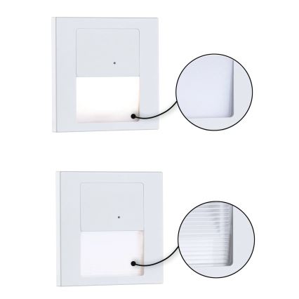 Paulmann 80002 - LED/1W Trapverlichting met sensor TSARO 230V Lood/wit