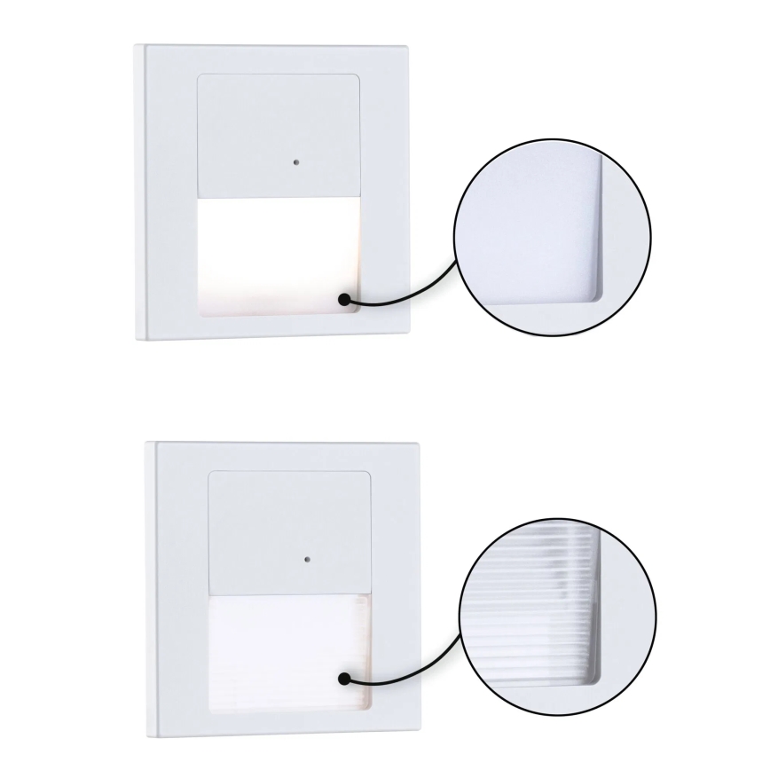 Paulmann 80002 - LED/1W Trapverlichting met sensor TSARO 230V Lood/wit