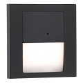 Paulmann 80004 - LED/1W Trapverlichting met sensor TSARO 230V Lood/zwart