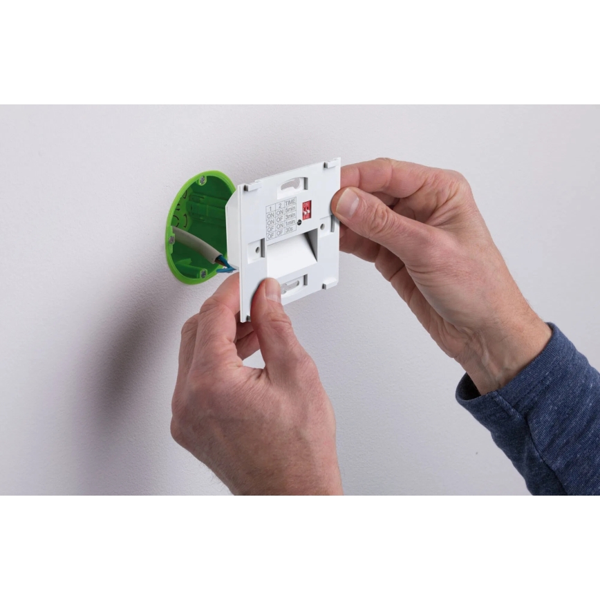 Paulmann 80004 - LED/1W Trapverlichting met sensor TSARO 230V Lood/zwart