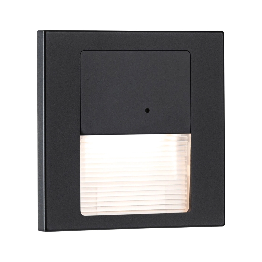 Paulmann 80004 - LED/1W Trapverlichting met sensor TSARO 230V Lood/zwart