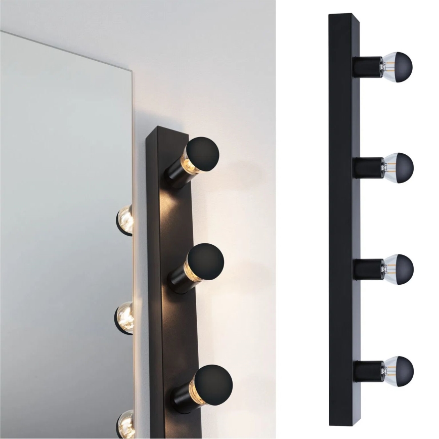 Paulmann 80099 - 4xE14/40W IP44 Spiegelverlichting badkamer REGULA 230V zwart