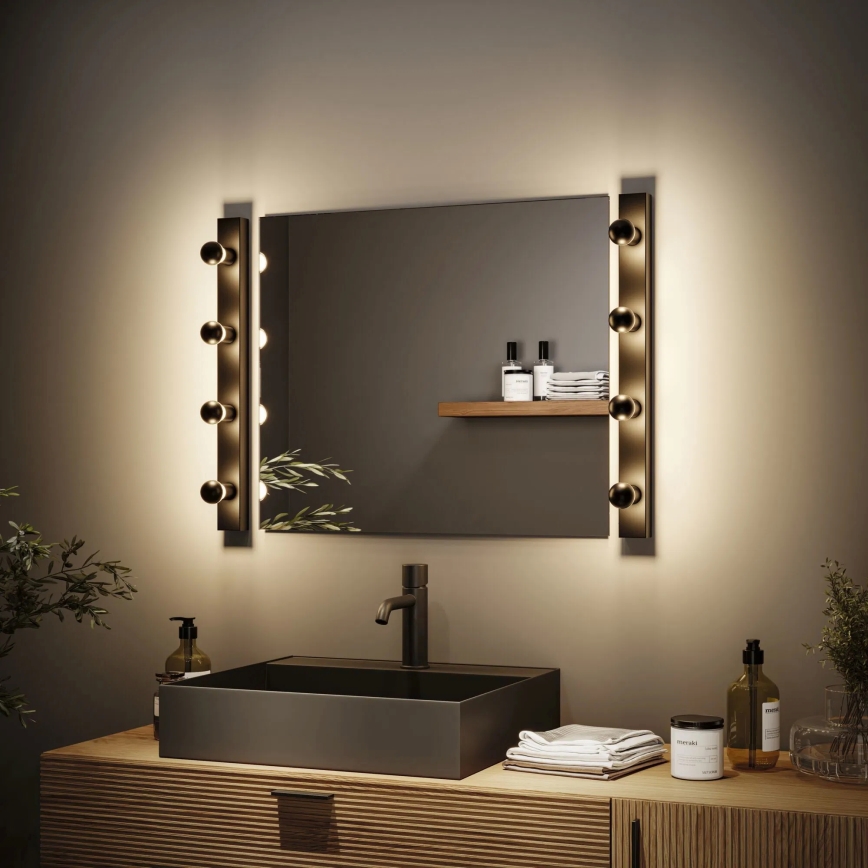 Paulmann 80099 - 4xE14/40W IP44 Spiegelverlichting badkamer REGULA 230V zwart