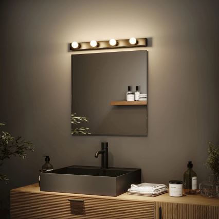 Paulmann 80099 - 4xE14/40W IP44 Spiegelverlichting badkamer REGULA 230V zwart
