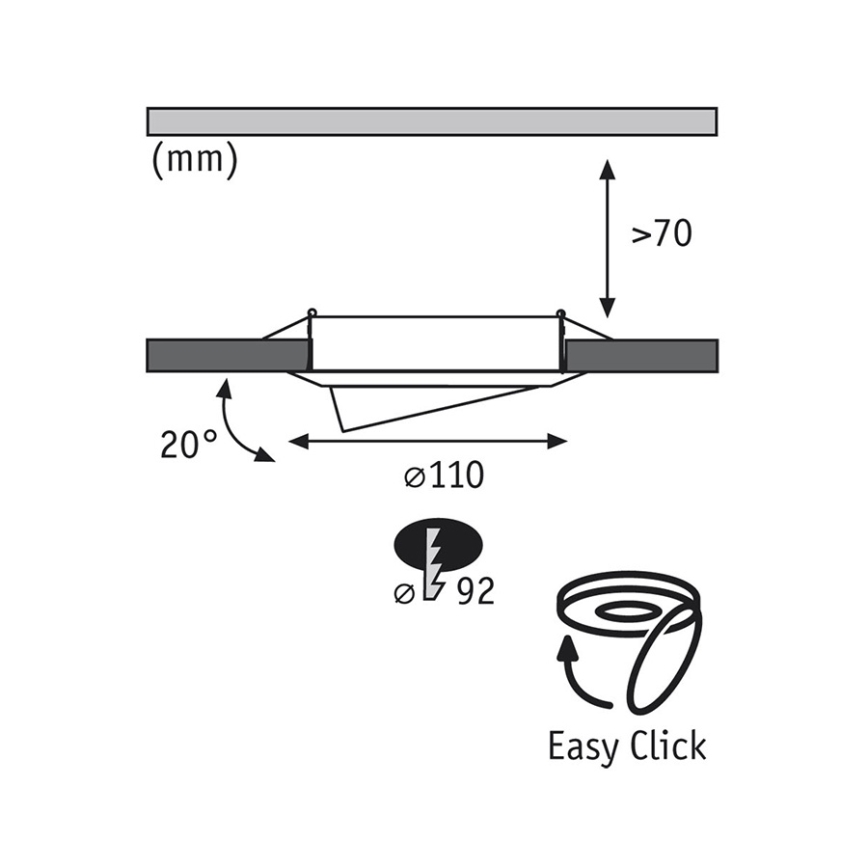 Paulmann 92027 - PACK 3x Luminaire LED encastrable QUALITY LINE 3xGU10-LED/3,5W