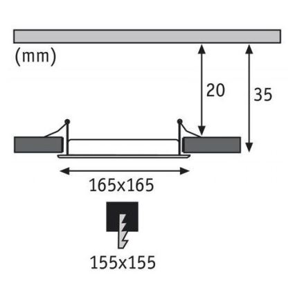 Paulmann 92068 - LED/12W IP44 Spot encastrable salle de bain QUAL 230V 2700K