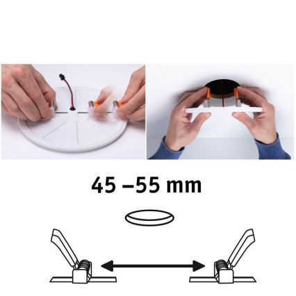 Paulmann 92387 - LED/4,5W IP44 Spot encastrable salle de bain VARIFIT 230V