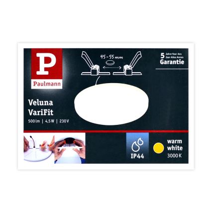 Paulmann 92387 Varifit - LED/4,5W IP44 Badkamer inbouwlamp 230V