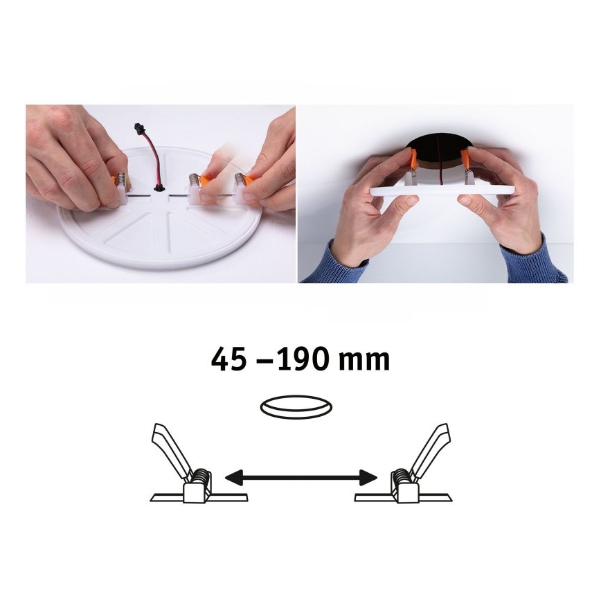 Paulmann 92392 Varifit - LED/17,5W IP44 Badkamer inbouwlamp 230V