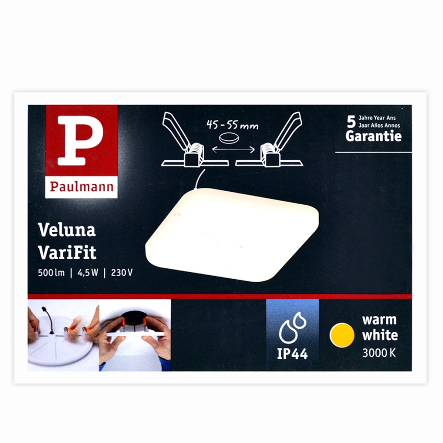 Paulmann 92393 - LED/4,5W IP44 Spot encastrable salle de bain VARIFIT 230V