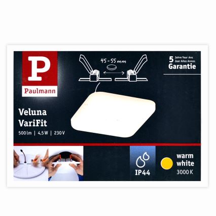 Paulmann 92393 Varifit - LED Badkamer inbouwlamp/4,5W IP44 230V