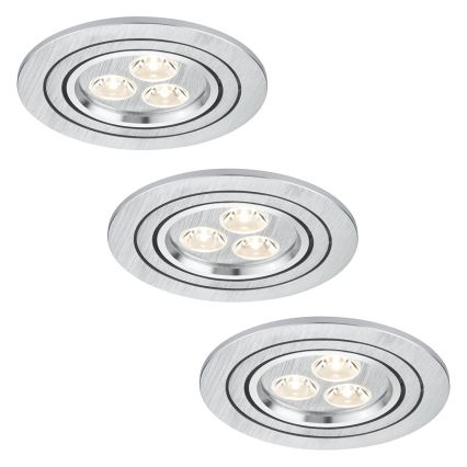 Paulmann 92530 - PACK 3x Luminaire LED encastrable PREMIUM LINE 3xLED/3W/230V