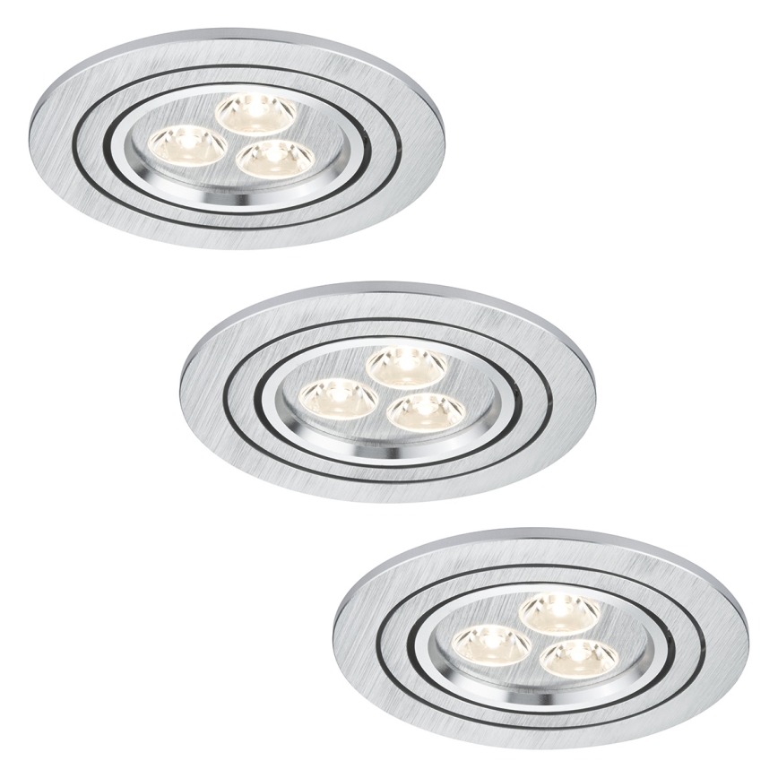 Paulmann 92530 - PACK 3x Luminaire LED encastrable PREMIUM LINE 3xLED/3W/230V