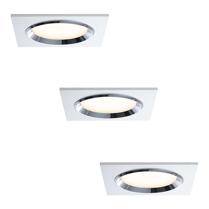 Paulmann 92695 - SET 3xLED/8W Dimbare hangende plafondverlichting DICE 230V