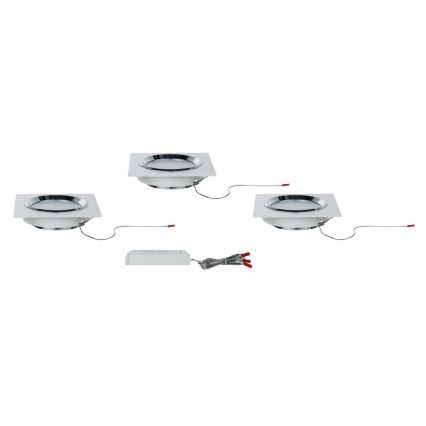 Paulmann 92695 - SET 3xLED/8W Dimbare hangende plafondverlichting DICE 230V