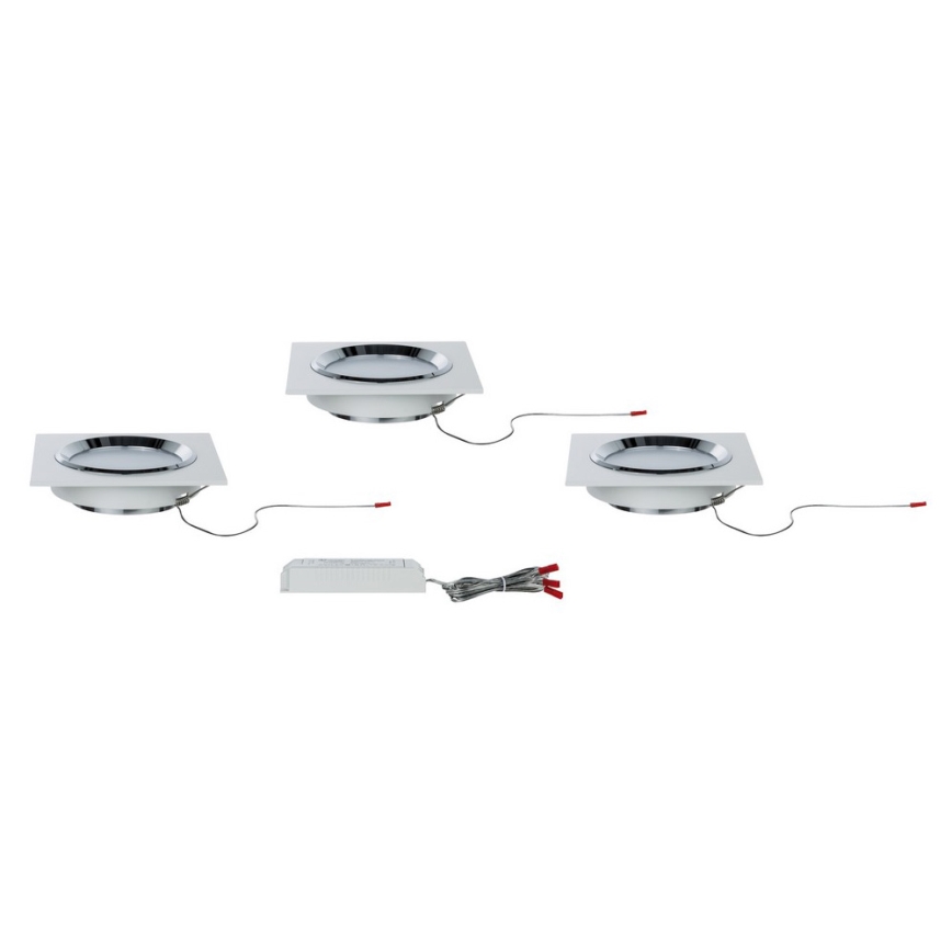 Paulmann 92695 - SET 3xLED/8W Dimbare hangende plafondverlichting DICE 230V
