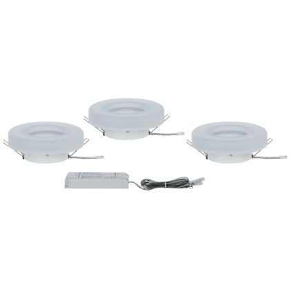 Paulmann 92704 - LOT 3xLED/5,5W Plafonnier encastrable BAGEL 230V