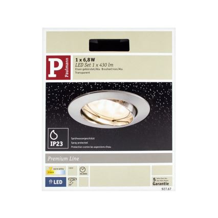 Paulmann 92767 - LED/6,8W Badkamer inbouwspot COIN 230V