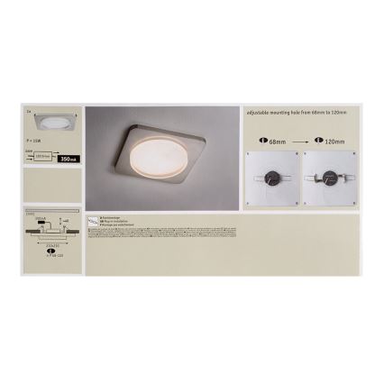Paulmann 92789 - Luminaire LED encastrable PREMIUM LINE LED/11,5W/230V