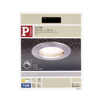 Paulmann 92826 - LED/7W Badkamer inbouwspot dimbaar COIN 230V IP44