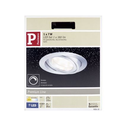 Paulmann 92832 - LED/7W Badkamer inbouwspot dimbaar COIN 230V