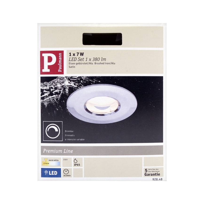 Paulmann 92848 - LED/7W IP65 Inbouwbadkamerlamp COIN 230V