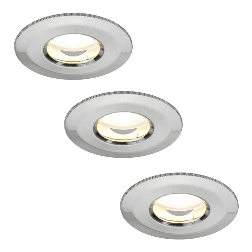 Paulmann 92849 – PACK 3×LED/7W IP65 Dimmable Bathroom Light COIN 230V