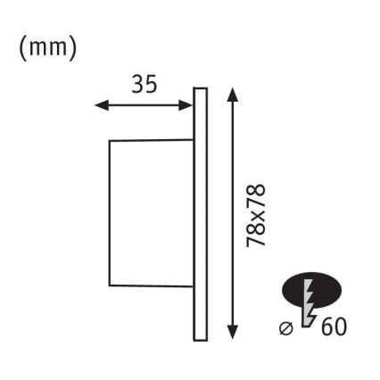 Paulmann 92922 - LED/1,7W Traplicht WAND 230V