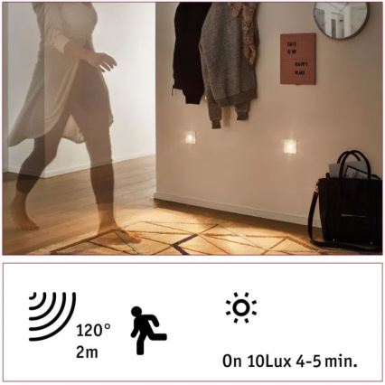 Paulmann 92923 - LED/1,1W Traplamp met sensor WAND 230V 2700K