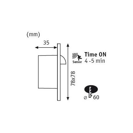 Paulmann 92923 - LED/1,1W Traplamp met sensor WAND 230V 2700K