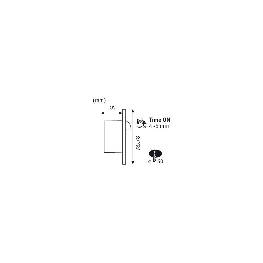Paulmann 92923 - LED/1,1W Traplamp met sensor WAND 230V 2700K
