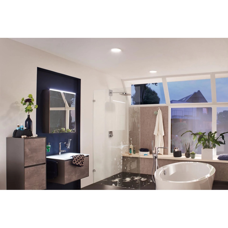 Paulmann 92935 - LED/12W IP44 Dimbare inbouwspot voor badkamer AREO 230V Ø 18 cm mat chroom