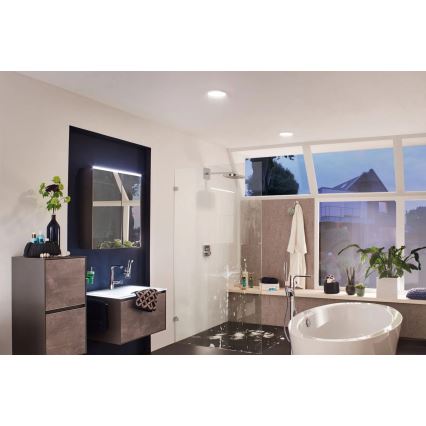 Paulmann 92935 - LED/12W IP44 Plafonnier encastré dimmable pour salle de bains AREO 230V diam. 18 cm chrome mat