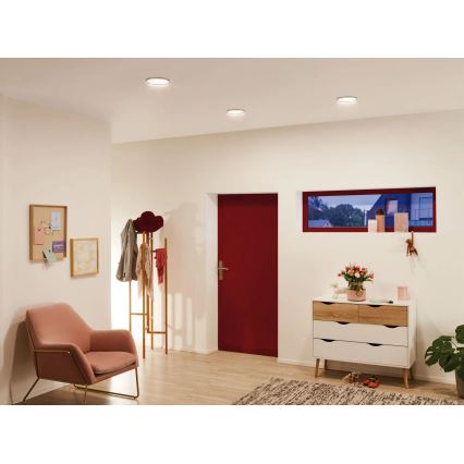 Paulmann 92946 - Plafonnier encastré LED 11 W IP23 pour salle de bains AREO 230 V Ø 18 cm chrome mat
