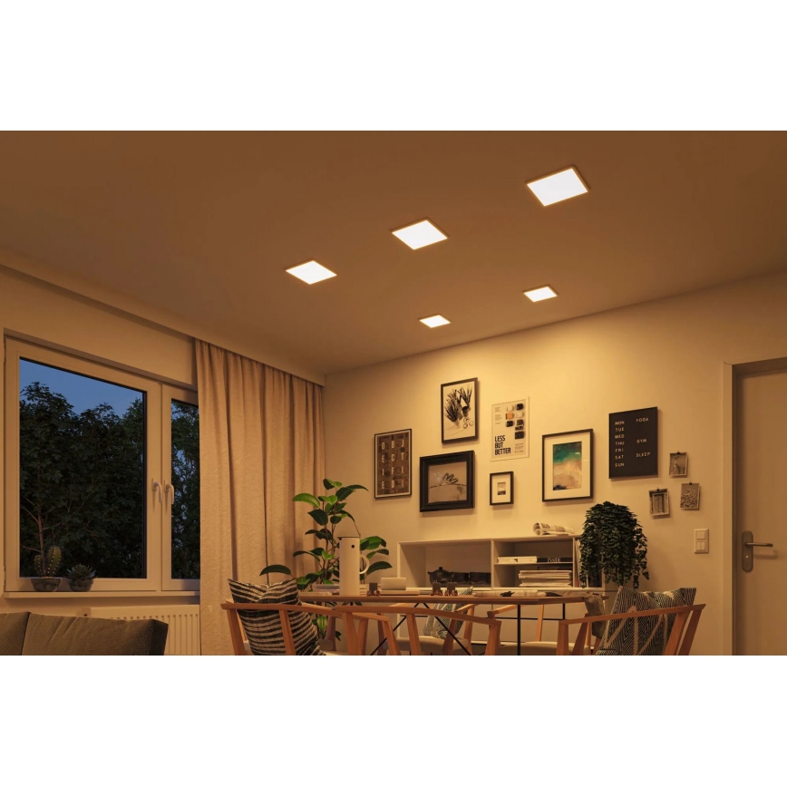 Paulmann 92993 - LED/13W IP44 Badkamer inbouwspot AREO 230V 2000/3000/4000K 17,5x17,5 cm wit