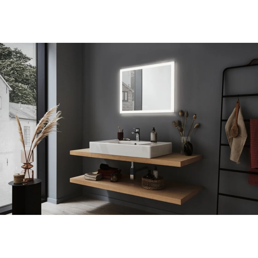 Paulmann 93013 - LED/22W IP44 Dimbaar badkamer verwarmde spiegel met een achtergrondverlichting 230V  2700/4000/6500K