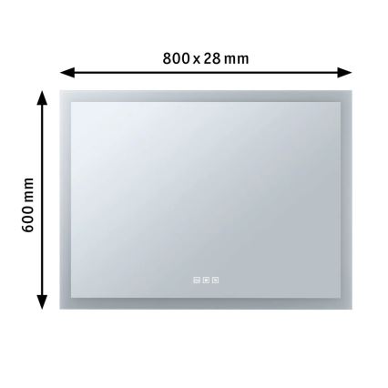 Paulmann 93013 - LED/22W IP44 Dimbaar badkamer verwarmde spiegel met een achtergrondverlichting 230V  2700/4000/6500K